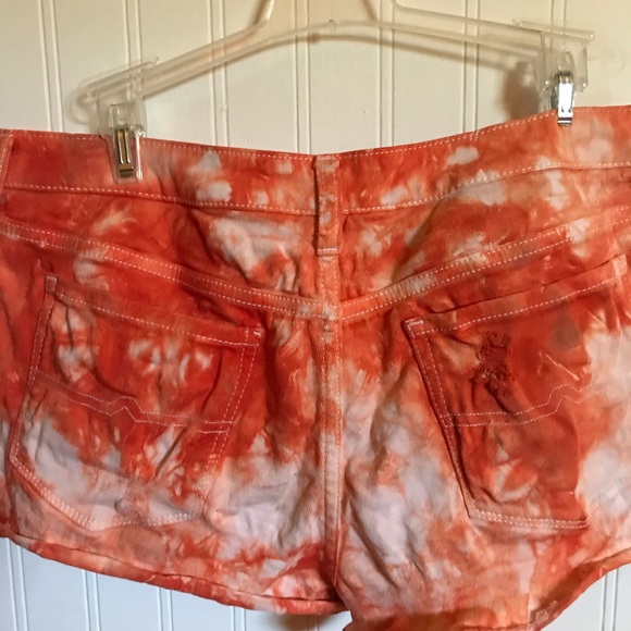 orange tie dye shorts - Picture 5 of 5